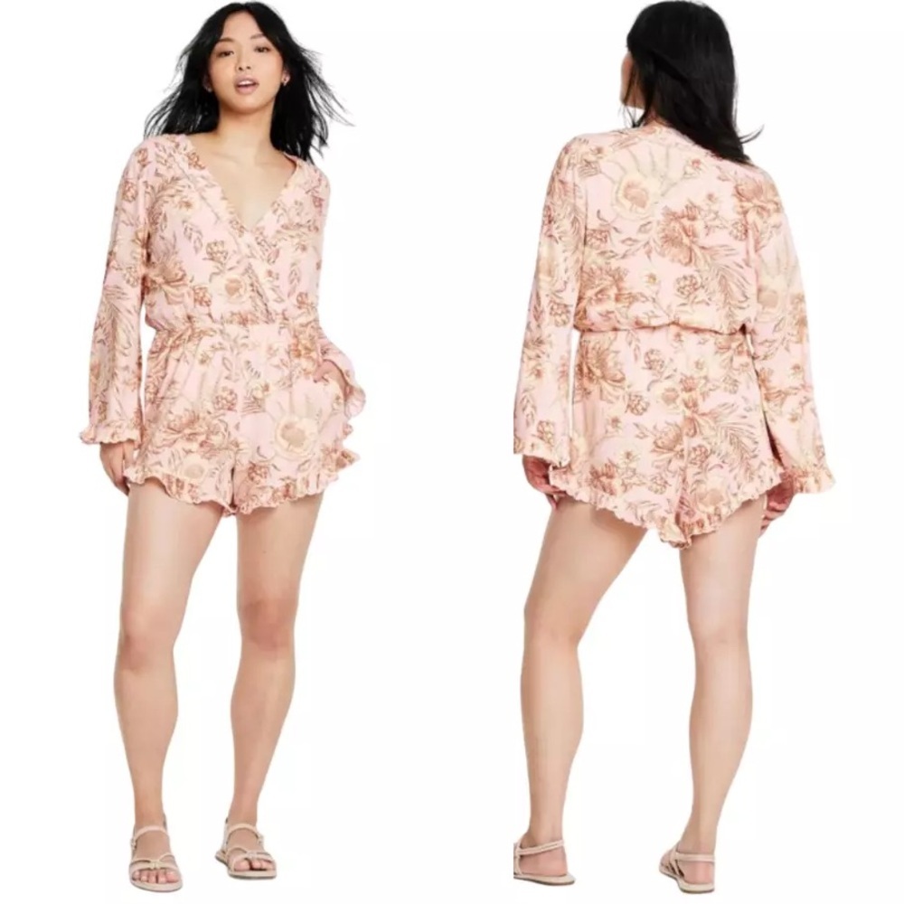 Agua Bendita X Target Romantic Floral Romper NWT